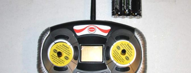 The Transmitter came with warning information about throttle position on the yellow discs on the sticks.
