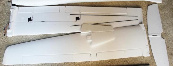 The main foam parts for Mike's Standard tail