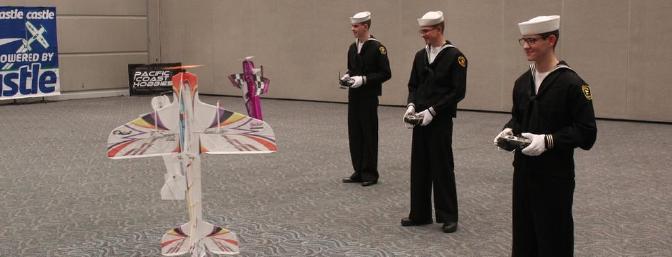 The Sea Cadets visit the indoor flying site.