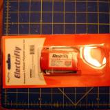 The ElectriFly battery is an 11.1 volt 1250 Mah battery at 15C and comes with a Deans connector that matches the connector on the escape, again plug and play.
