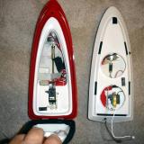 Hull access for the two boats. Ref Racer on the Left the "2" on the right.