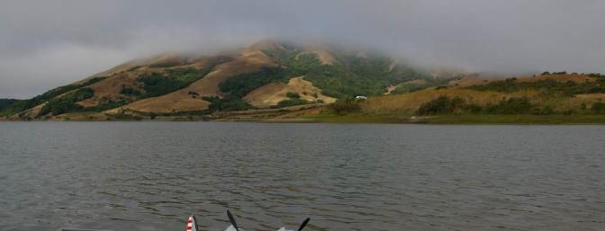 Docked on the shores of the reservoir on a foggy Marin morning.