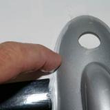 Wiping the excess glue with my finger, I then used Blenderm tape to seal the wing joint. I also used a piece of this tape to make a secondary battery hatch retainer for those less than perfect landings.