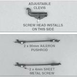 Some assembly required: The manual recommends gluing the adjustable clevises after a flight or two when you are sure you will not need to adjust them any longer.