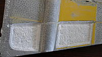 Name: flap cutouts.jpg
Views: 68
Size: 123.7 KB
Description: foam cut for flaps. note slit in boom that will be filled on completion.