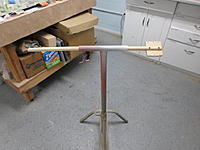Name: SAM_0464.jpg
Views: 29
Size: 70.7 KB
Description: The dowel fits in the metal stand I got from a retired modeler. This set up allows you to rotate the plane by its engine mounting. Plenty solid, I have done 1/3 scale airplanes on this stand.