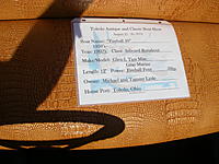 Name: Fireball.1.jpg
Views: 41
Size: 275.8 KB
Description: All boats and cars registered for the event had info sheets nearby - here on the seat, some taped to the window.