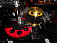 Name: DSCN2372.jpg
Views: 36
Size: 179.0 KB
Description: Install the motor and set the gear mesh. You might want to leave the motor off for now. It will be easier to install the servos later. refer to manual for more info.