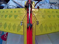 Name: 005.jpg
Views: 103
Size: 191.0 KB
Description: Kept the set up as simple as possible, even used Carbon Fiber rod for the push rods, light but really strong..