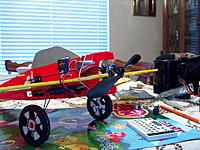 Name: 003.jpg
Views: 108
Size: 300.6 KB
Description: New motor installed, preliminary testing in the house shows this to be a powerhouse on 2s 1000 batt, only have one prop to try so we can only speculate on difference...Thanks to many suppliers on this build..
Anixs, BethelFlyer,Hallstudio,Anton831,mt100,