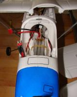 Name: skymasterbattery.jpg
Views: 330
Size: 74.2 KB
Description: Mixmaster with the lipo installed in battery area whichis under the canopy with deans connectors