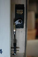 Name: MXC 006.jpg
Views: 301
Size: 32.6 KB
Description: Fin post will already be installed with servo cutout roughed out. I use servo opening as access to install TE probe mount. JR 9411 servo for elevator with 4-40 linkage. The bottom of the finpost angled forward to provide space for the rudder servo.