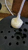 Name: epoxy.jpg
Views: 65
Size: 84.4 KB
Description: epoxy being applied, it was difficult to get the epoxy into the bottom of the void with the pins as it was quite gummy. I used bondloc plastic weld to get best seal around the feedthrough body and wires