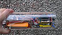 Name: electronics.jpg
Views: 243
Size: 284.7 KB
Description: some electronics inside the tube, esc's stacked to the right and lipo's to the left with space above for the controller
