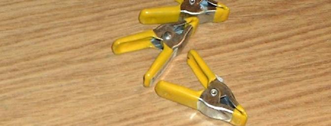 These small spring-loaded clamps came in handy.