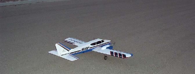 The Twinstar lined up for a takeoff.