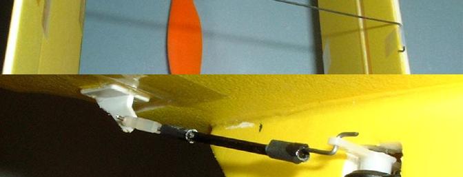Since the aileron servo arm could not be removed, I used 