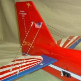 The included tail strut system stiffened the vertical and horizontal stabilizers quite effectively.
