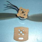 Another two 3mm X 6mm screws were required to attach the B/06 to the front part of the included two-piece lite-ply mount. The rotating shaft goes through the firewall and is not used. 