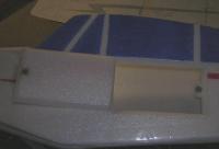 Name: Hatch 2.jpg
Views: 5179
Size: 32.9 KB
Description: You are going to need a hatch for battery access. I use a tape hinge, beveled edges, and a pair of magnets to hold it closed.