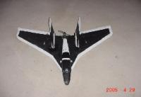 Name: MVC-007F.JPG
Views: 154
Size: 19.1 KB
Description: I was trying to get an F-117 look while being able to tell which way my plane was flying. It works fine with the fins angled.