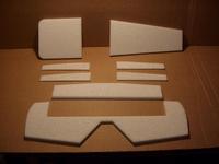Name: 004.jpg
Views: 827
Size: 91.3 KB
Description: Horizontal nose.
Horizontal tail.
Horizontal stab KF doublers.
Horixontal stab.
Elevator pre-beveled.