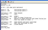 Name: Programme.jpg
Views: 113
Size: 35.2 KB
Description: Simple pic basic programme, endpoints are a numerical value, just a matter of changing the values to get whats needed