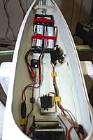 Name: DSC_3816.jpg
Views: 496
Size: 84.7 KB
Description: Equipment under the seatpan in the cockpit includes the batteries, rudder servo, and tow release servo (wheel retract and servo are at bottom/back of seatpan/cockpit area)
