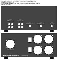 Name: MCC Dual Power Supply Rev 1 SILKSCREEN.jpg
Views: 175
Size: 80.5 KB
Description: Protocase power supply case, shown without any switches or meters installed.