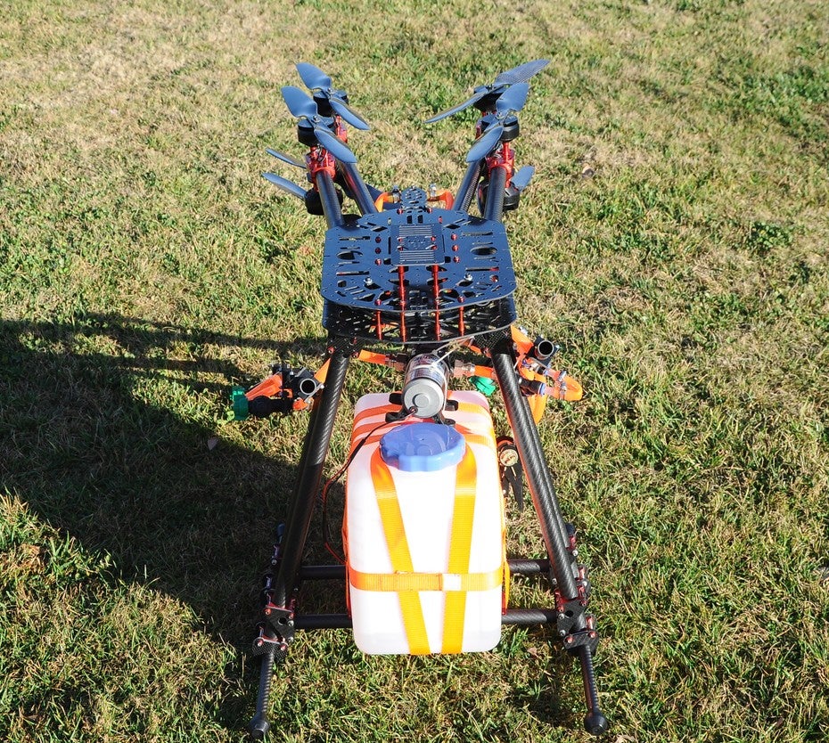 Heavy Octocopter For Plant Protection HeliFreak