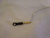 Name: DSC00064.jpg
Views: 611
Size: 22.1 KB
Description: Make the crimp very close to the shackle so you can get enough rudder throw.