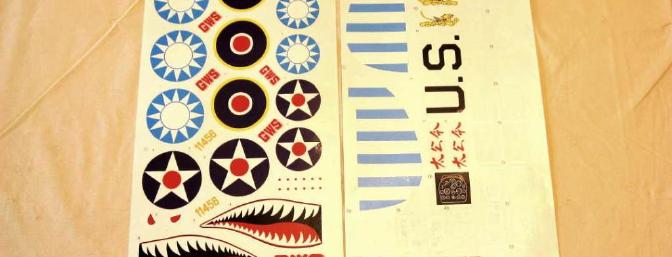 Decals are provided for Flying Tiger, British, and Yankee versions.