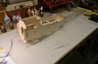 The sides attach to the fuselage core.