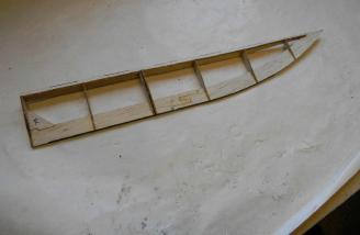 The ailerons are built up separately.