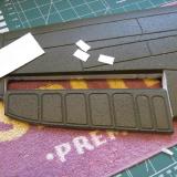 Cutting the ailerons free. These hinges are supplied in the kit. They are satisfactory.