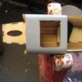 The firewall has built-in right thrust. Cooling air exits through the large vent under the fuselage.