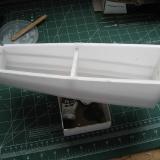 The fuselage front is glued up from several sheet foam parts.