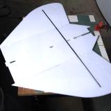 Two wing panels are attached to the core of the aft fuselage. Notice the slot for a motor mounting stick, if you are going to use that kind of mount.
