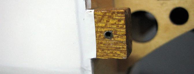 Harden the screw holes with CA