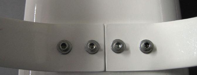 Landing gear halves secured to fuse