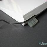 Tail wheel wire epoxied into rudder