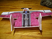 Name: SS850911.jpg
Views: 65
Size: 156.3 KB
Description: Shot of the NACA duct. Yes, I know its ment to be an inlet design, but it will work fine for this little guy.