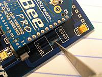 Name: rcg2.jpg
Views: 134
Size: 278.6 KB
Description: Carefully scrape the trace on the board to remove the blue soldermask.