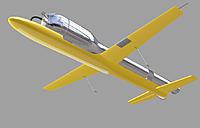 Name: fr below finished.jpg
Views: 55
Size: 174.4 KB
Description: 4-footed landing gear. Fuse skids were Lucite. Wing skids were wire. Tail skid is the vestige of a vertical stabilizer.  Fuse skid was probably shaped in place with a heat lamp, then glued.