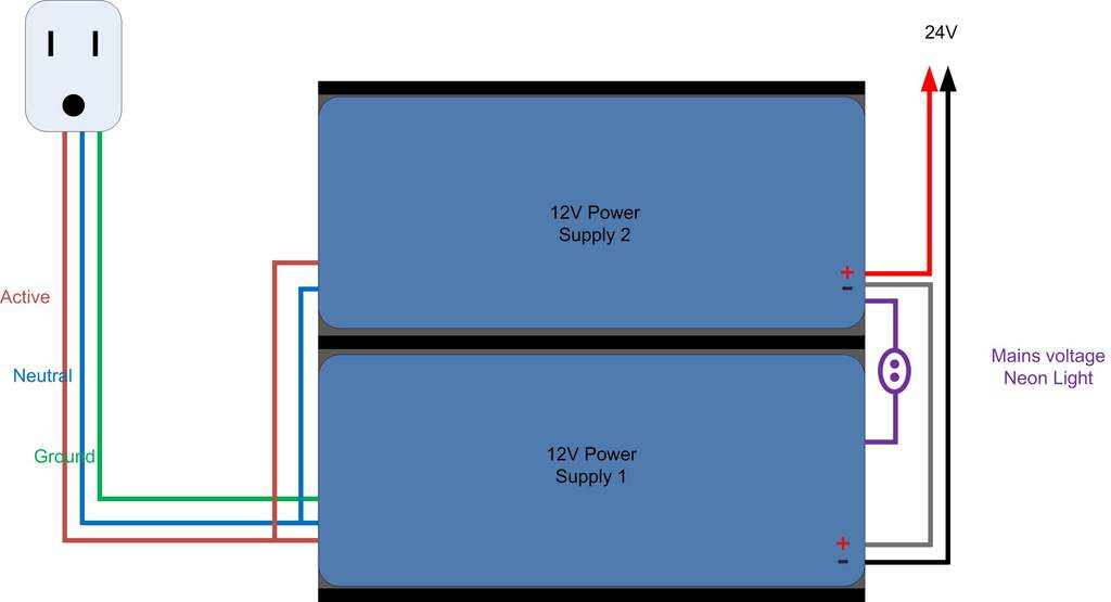 Последовательное соединение блоков питания постоянного тока