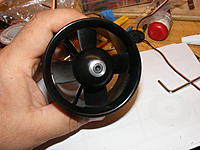 Name: DSCF5199.jpg
Views: 122
Size: 183.1 KB
Description: Test fit the rotor to the shaft and make sure it is centered in the housing. Once centered tighten the mounting screws on the motor and the screw on the rotor.
