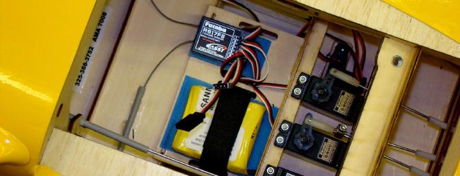 Futaba FASST RX and Battery in the Fuselage