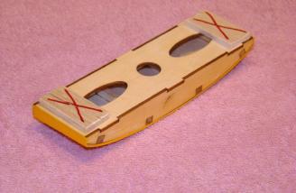 Remove balsa blocks marked with 