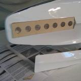 Plywood plate for nosegear cover needed minor sanding to fit the opening