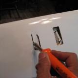 I used a small soldering iron to 